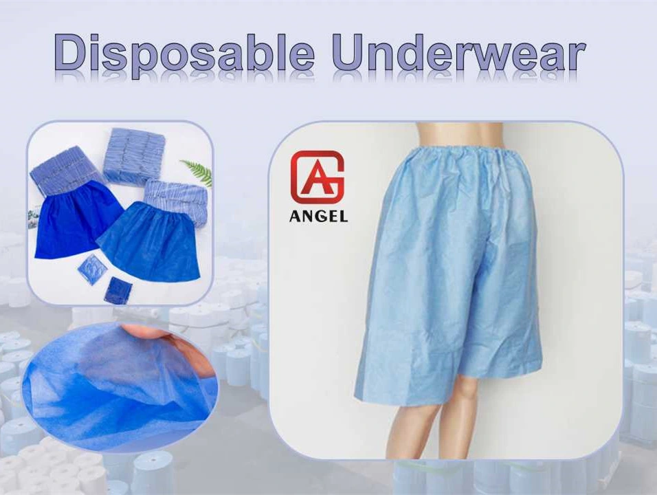 Wholesale Disposable Underwear PP Nonwoven Fabric Blue Underpants