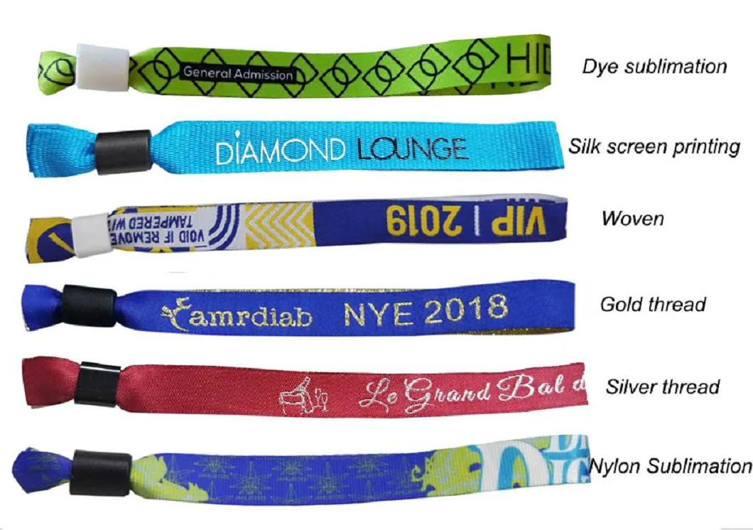 Elastic Sublimation Wrist Band PVC Tag Wristband Custom Woven Logo Bracelets Sports Wristband