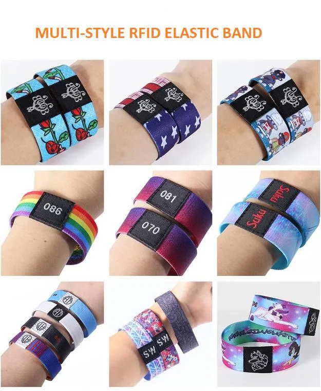 Comfortable 13.56MHz Smart RFID Stretch Bracelet NFC Elastic Wristband