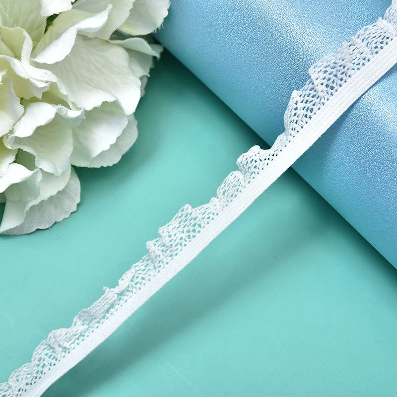 K3006 1.2cm Elastic Bath Ball Unilateral Ear Elastic Belt Clothing Lace Mesh Lace Band