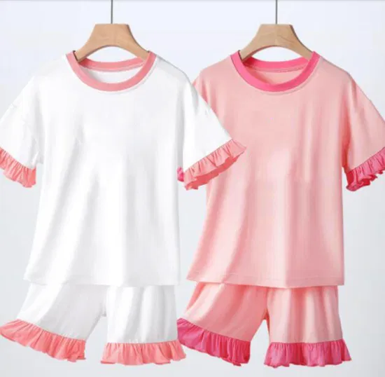 Set pigiama in bambù super morbido Set di indumenti da notte per ragazze per bambini Abbigliamento leggero per bambini