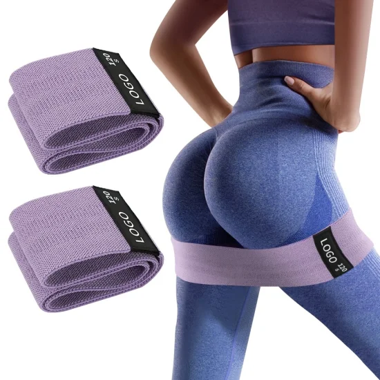 Fascia di resistenza ad anello in tessuto elastico personalizzato per fitness da donna, bellezza, per yoga domestico