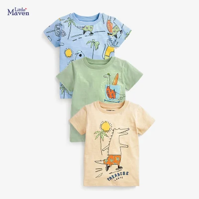 Abbigliamento unisex per bambini, cartone animato stampato, morbido, puro cotone, manica lunga, per vestiti autunnali per bambini